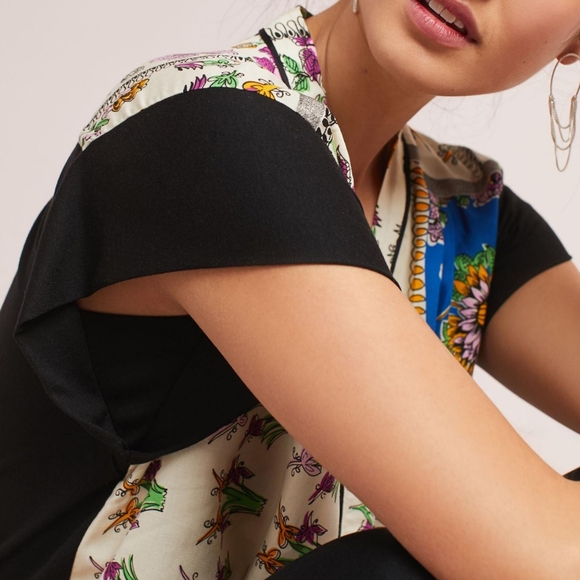 Anthropologie x TINY | Cara Wrap Top | Cream & Black | XS - Picture 3 of 8